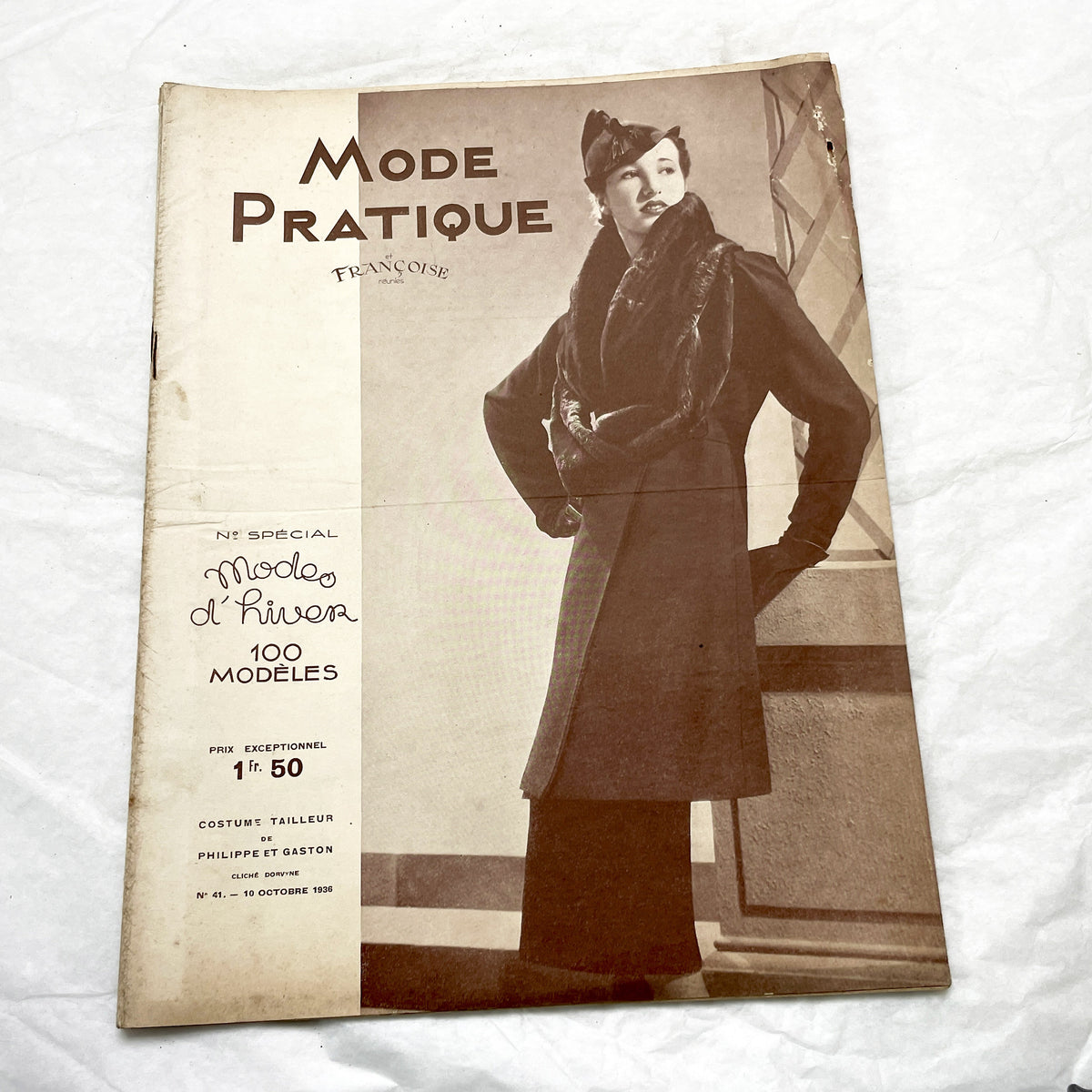 1930s - French Fashion Magazine - Mode Pratique Françoise - Special Winter Models Issue - Vintage Elegant Style - Tailoring & Sewing