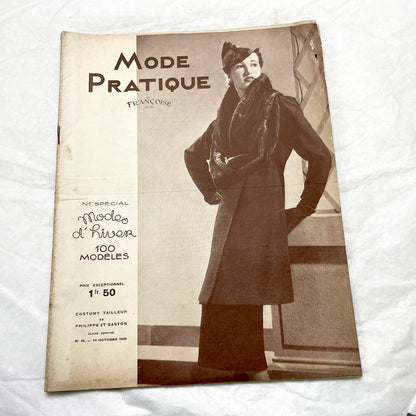 1930s - French Fashion Magazine - Mode Pratique Françoise - Special Winter Models Issue - Vintage Elegant Style - Tailoring & Sewing