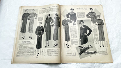 1930s - Vintage French Fashion Magazine - Mode Pratique - Original Period Style - Sewing Patterns - Classic Elegance - Collectible