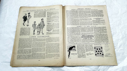 1930s - Vintage French Fashion Magazine - Mode Pratique - Original Period Style - Sewing Patterns - Classic Elegance - Collectible