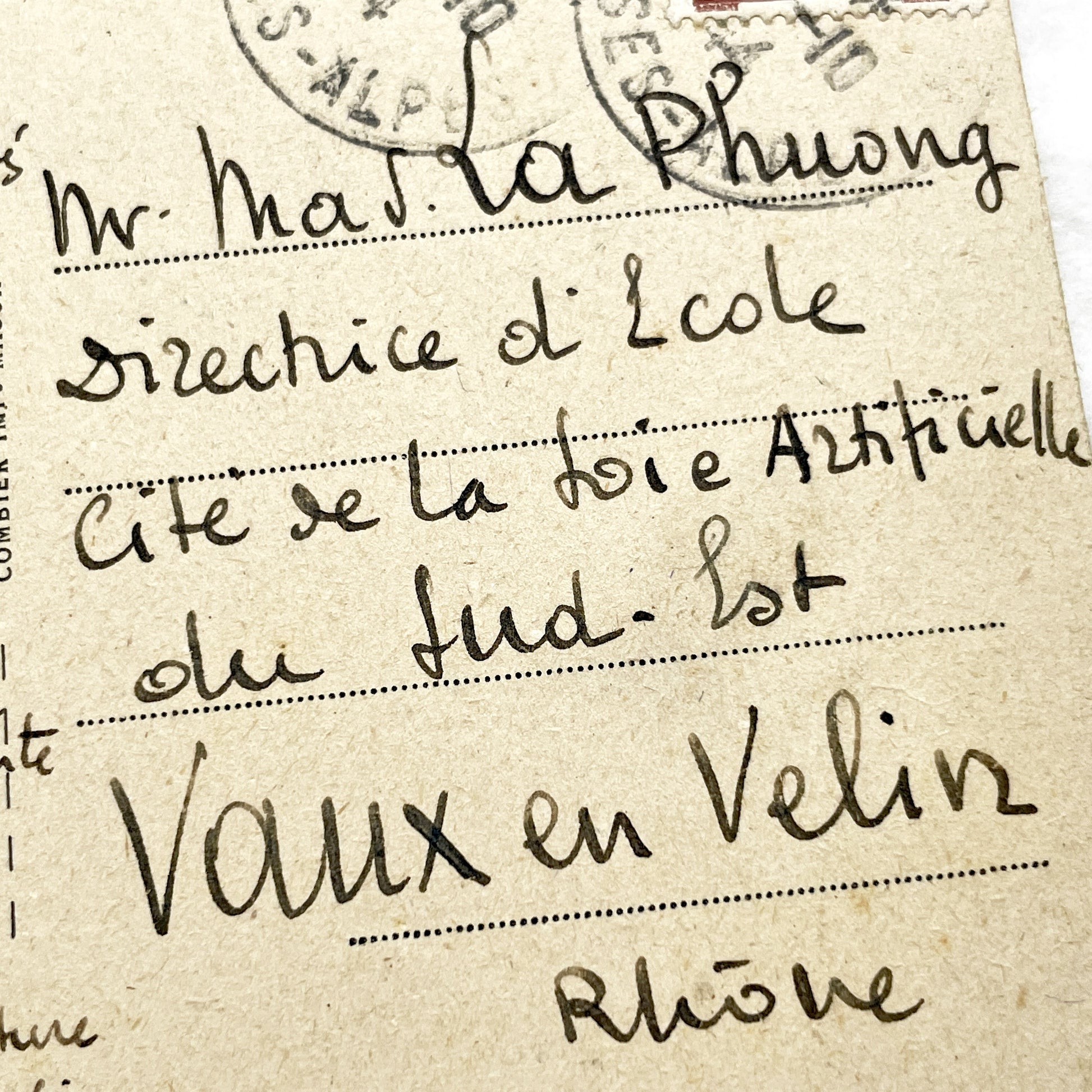 1940s - Historic WWII French Postcard - Sisteron Bombing 1944 - War Correspondence - Marshal Pétain Stamp - Beautiful Handwriting