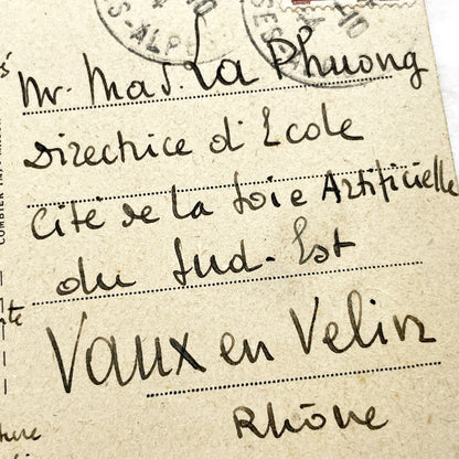 1940s - Historic WWII French Postcard - Sisteron Bombing 1944 - War Correspondence - Marshal Pétain Stamp - Beautiful Handwriting