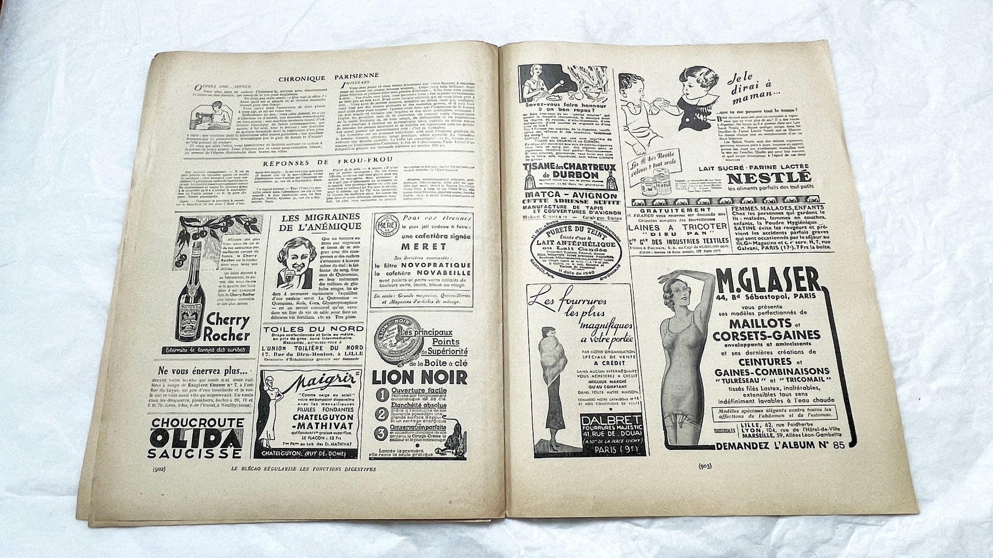 1930s - Vintage French Fashion Magazine - Mode Pratique - Original Period Style - Sewing Patterns - Classic Elegance - Collectible