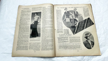 1930s - French Fashion Magazine Mode Pratique - Vintage Women's Style, Sewing Patterns & Daily Life - Historical Advertising Ephemera
