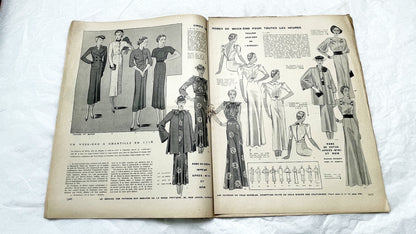 1930s - French Fashion Magazine Mode Pratique - Vintage Women's Style, Sewing Patterns & Daily Life - Historical Advertising Ephemera