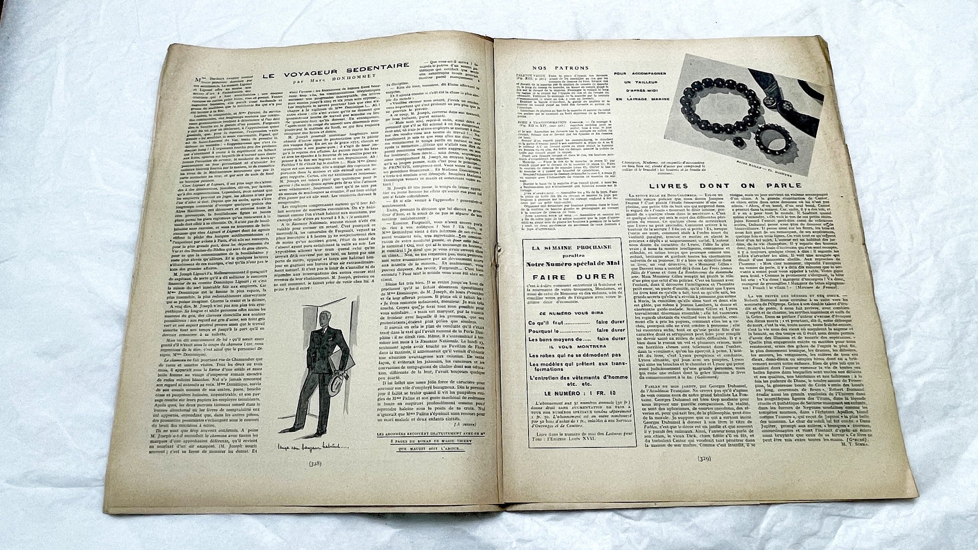 1930s - French Fashion Magazine Mode Pratique - Vintage Women's Style, Sewing Patterns & Daily Life - Historical Advertising Ephemera