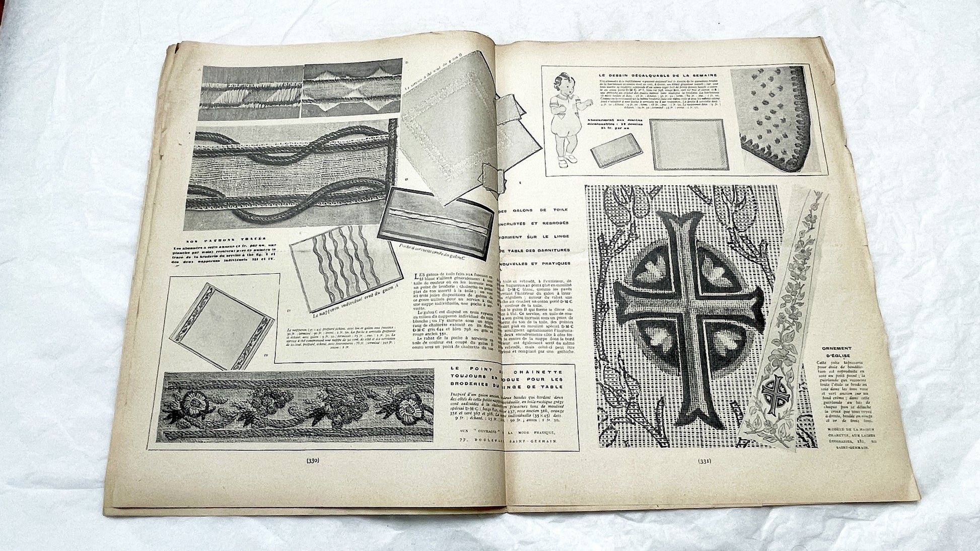 1930s - French Fashion Magazine Mode Pratique - Vintage Women's Style, Sewing Patterns & Daily Life - Historical Advertising Ephemera