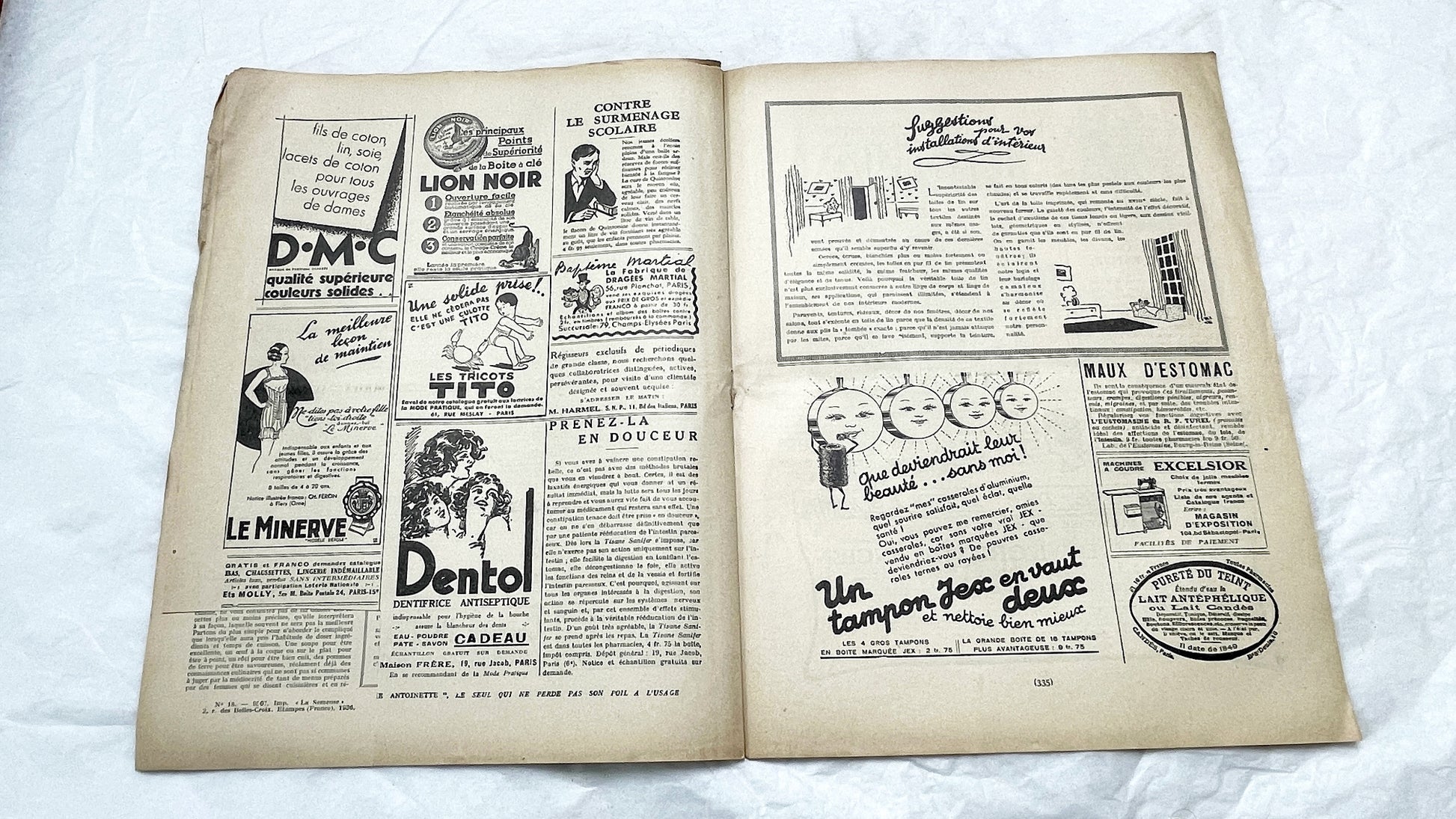 1930s - French Fashion Magazine Mode Pratique - Vintage Women's Style, Sewing Patterns & Daily Life - Historical Advertising Ephemera