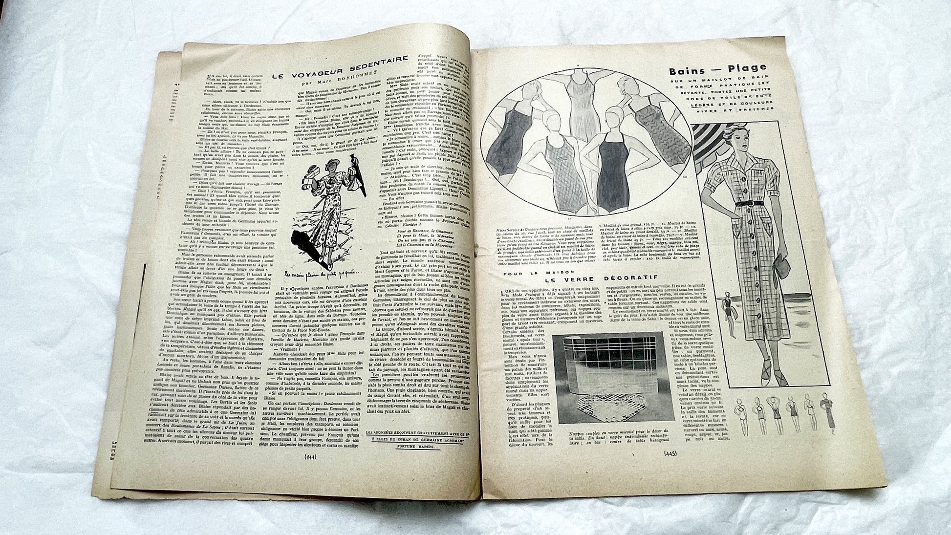 1930s - Vintage French Fashion Magazine - Mode Pratique - Elegant Womens Apparel - Home Crafts - Lifestyle Advice - Parisian Life