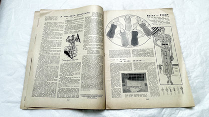 1930s - Vintage French Fashion Magazine - Mode Pratique - Elegant Womens Apparel - Home Crafts - Lifestyle Advice - Parisian Life