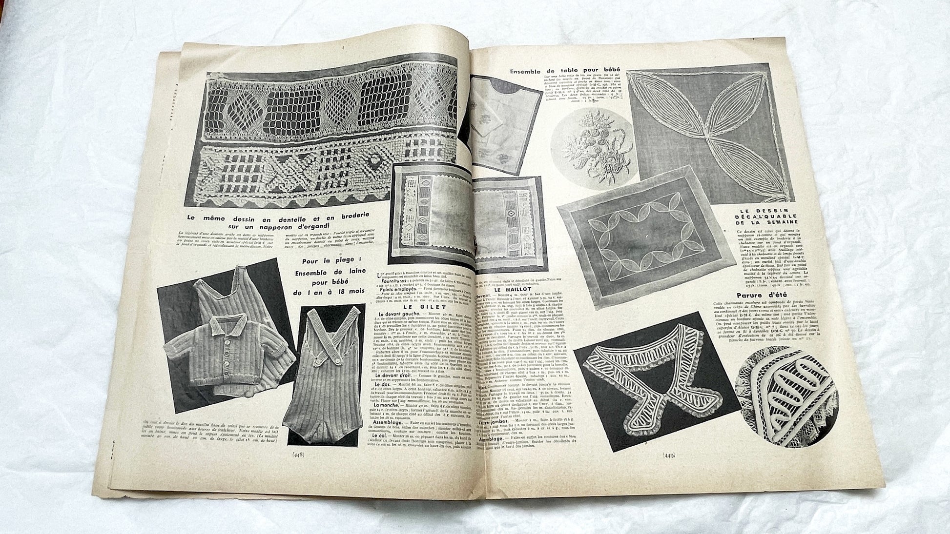 1930s - Vintage French Fashion Magazine - Mode Pratique - Elegant Womens Apparel - Home Crafts - Lifestyle Advice - Parisian Life