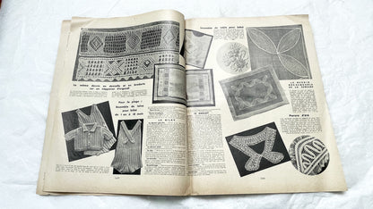 1930s - Vintage French Fashion Magazine - Mode Pratique - Elegant Womens Apparel - Home Crafts - Lifestyle Advice - Parisian Life