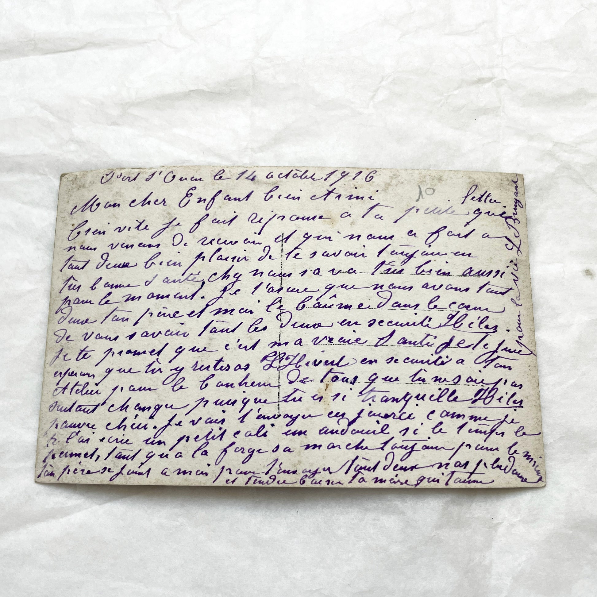 1910s-1940s - Seven French Handwritten Postcards - Vintage Paper Artifacts France