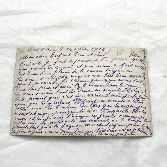 1910s-1940s - Seven French Handwritten Postcards - Vintage Paper Artifacts France