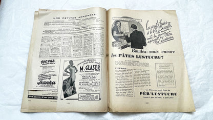 1930s - Vintage French Fashion Magazine - Mode Pratique - Elegant Womens Apparel - Home Crafts - Lifestyle Advice - Parisian Life