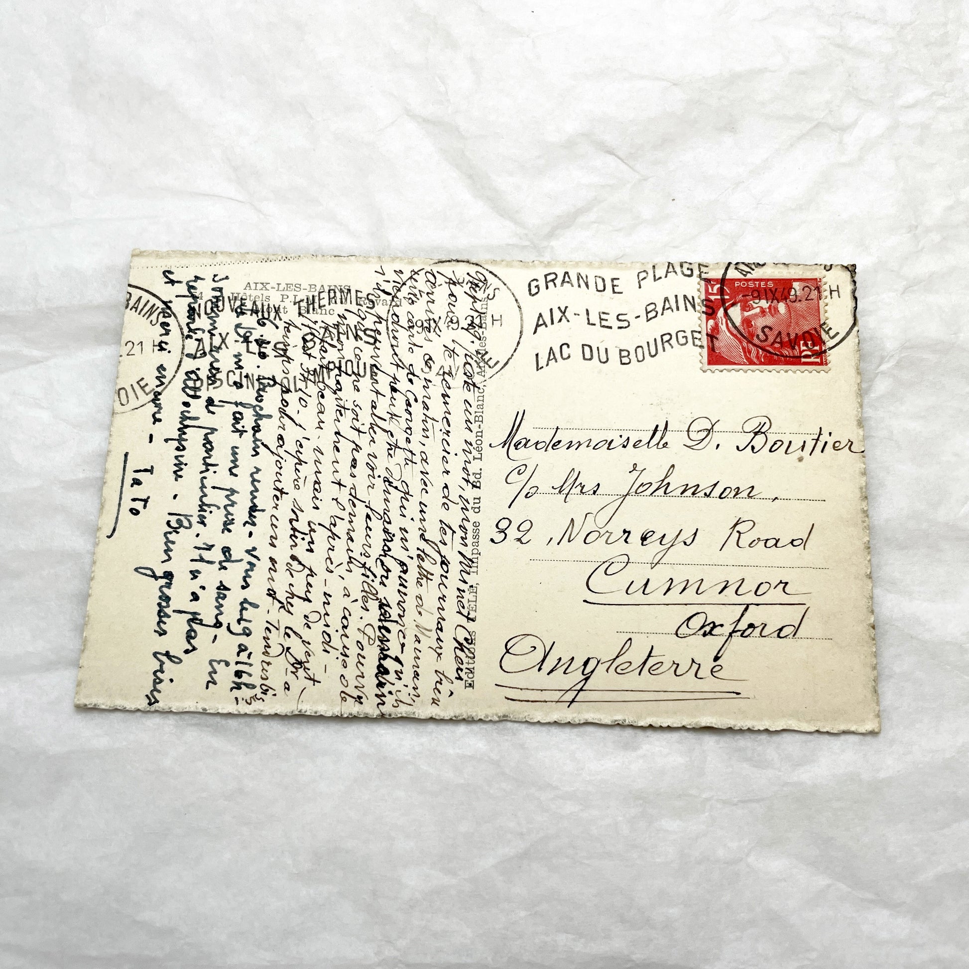 1910s - 1930s - Seven Handwritten Correspondence from France and Switzerland - Collectible Ephemera - Historic Travel