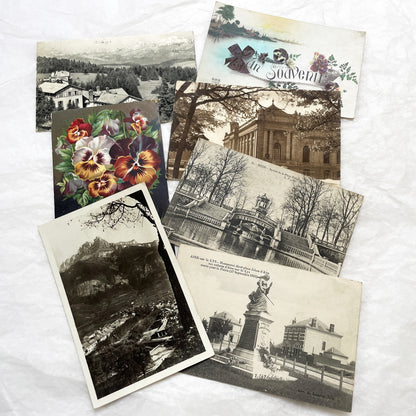 1910s - 1930s - Seven Handwritten Correspondence from France and Switzerland - Collectible Ephemera - Historic Travel