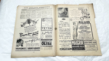 1930s - French Fashion Magazine Vintage Sewing Patterns Women's Style - Historical Apparel - Couture - Collectible Periodical