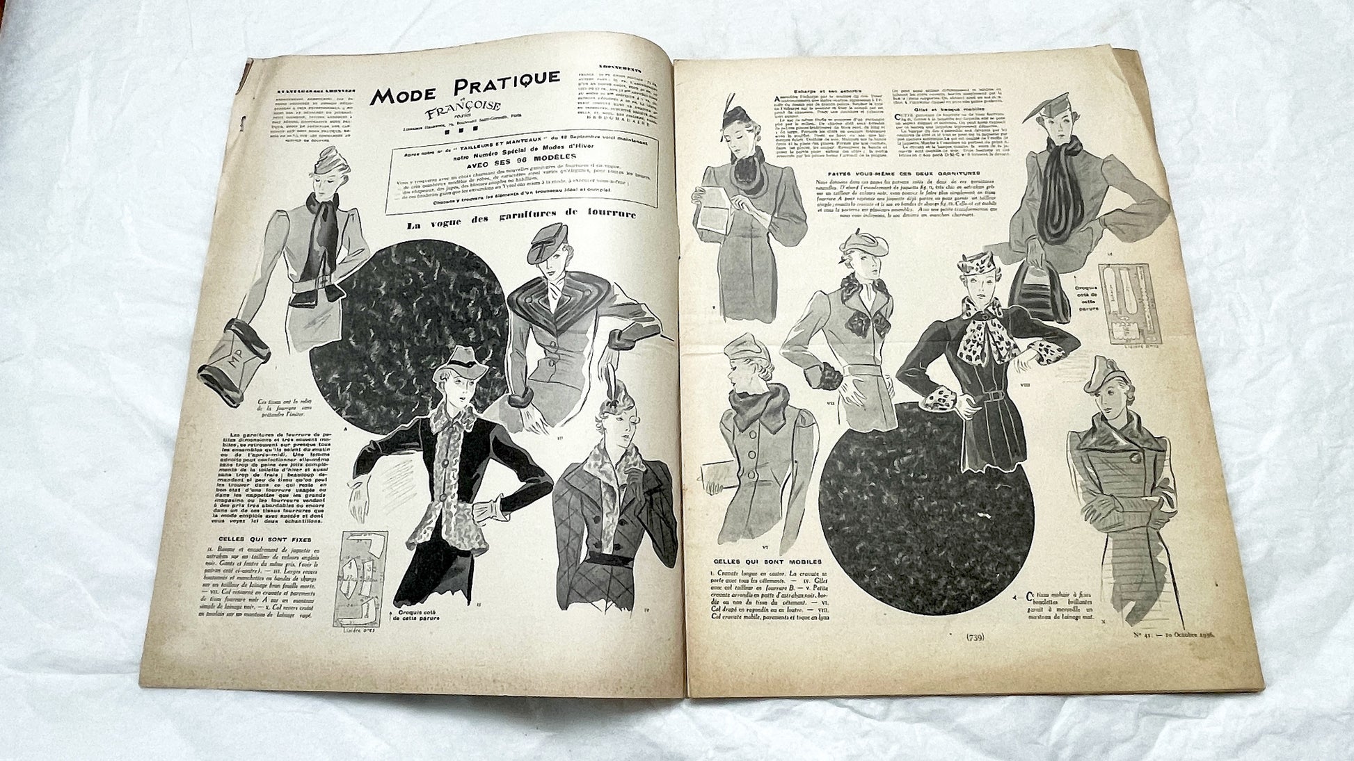 1930s - French Fashion Magazine - Mode Pratique Françoise - Special Winter Models Issue - Vintage Elegant Style - Tailoring & Sewing