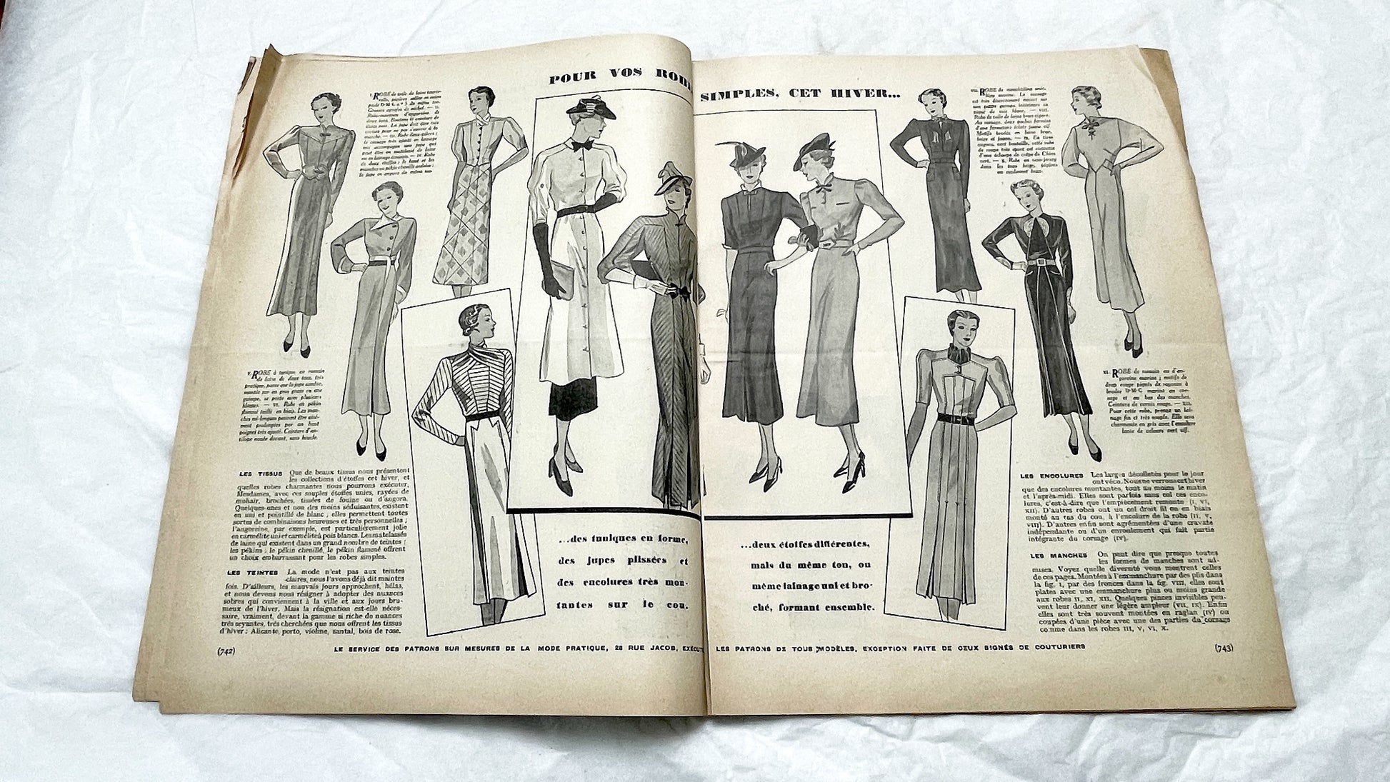 1930s - French Fashion Magazine - Mode Pratique Françoise - Special Winter Models Issue - Vintage Elegant Style - Tailoring & Sewing