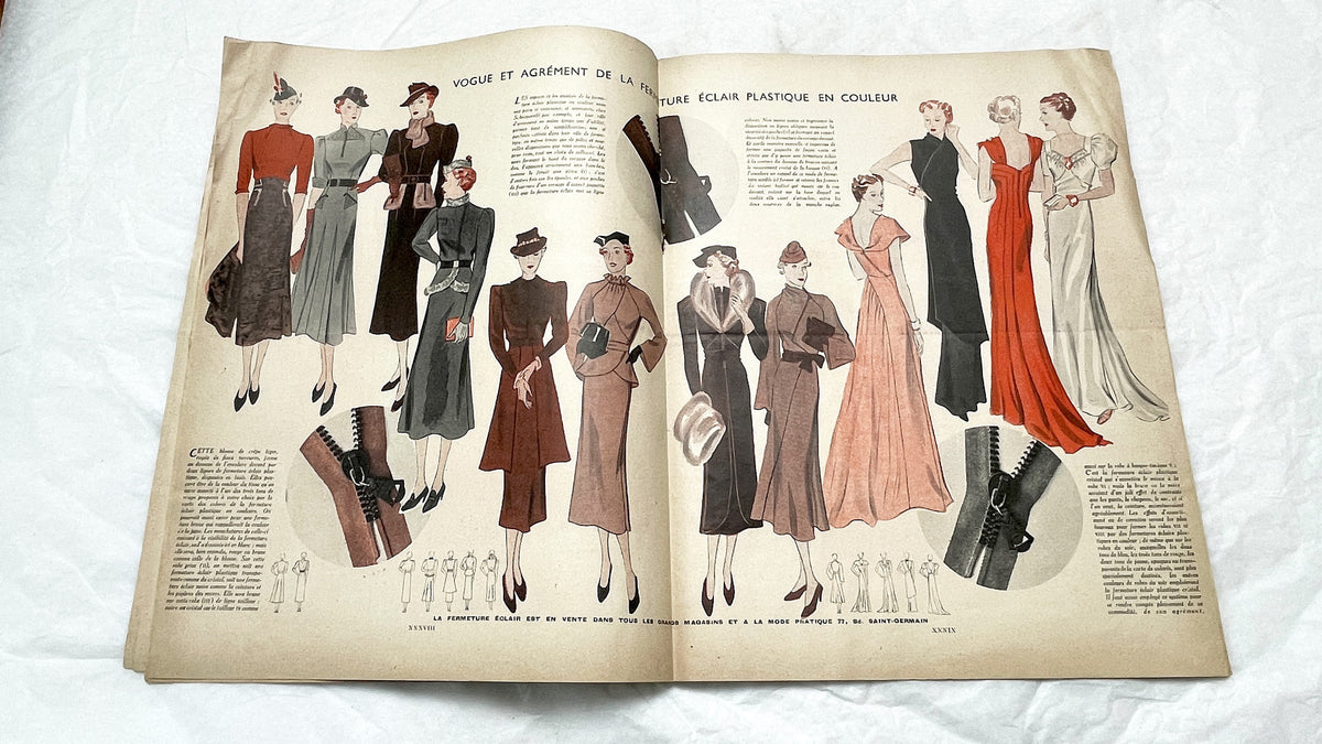 1930s - French Fashion Magazine - Mode Pratique Françoise - Special Winter Models Issue - Vintage Elegant Style - Tailoring & Sewing