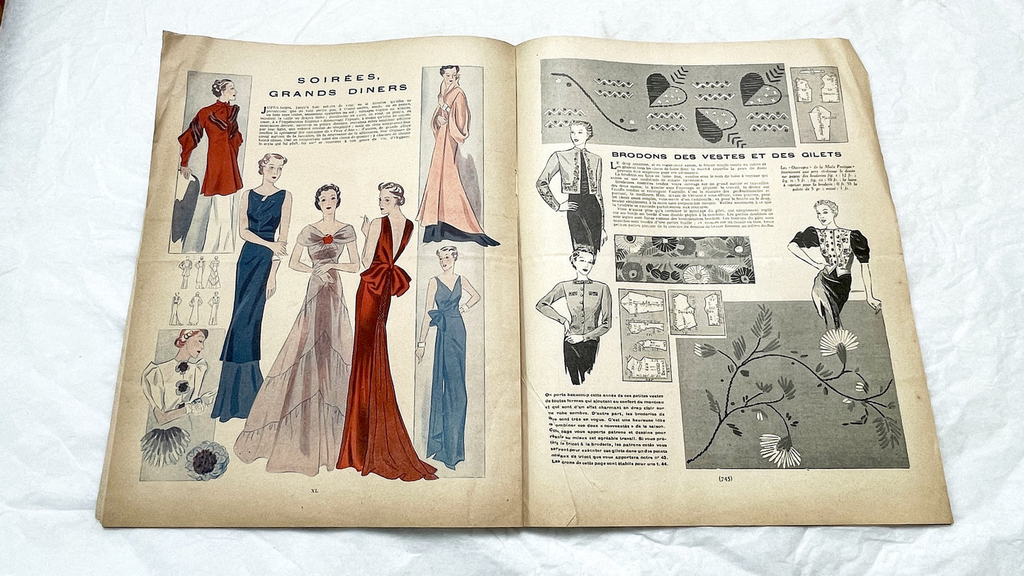 1930s - French Fashion Magazine - Mode Pratique Françoise - Special Winter Models Issue - Vintage Elegant Style - Tailoring & Sewing