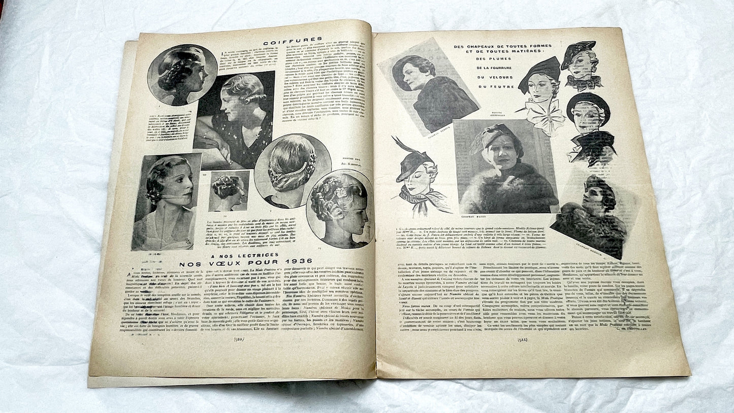 1930s - French Vintage Mode Pratique Magazine - Special Beauty Health Issue - Women's Fashion - Lifestyle - Historical Ephemera