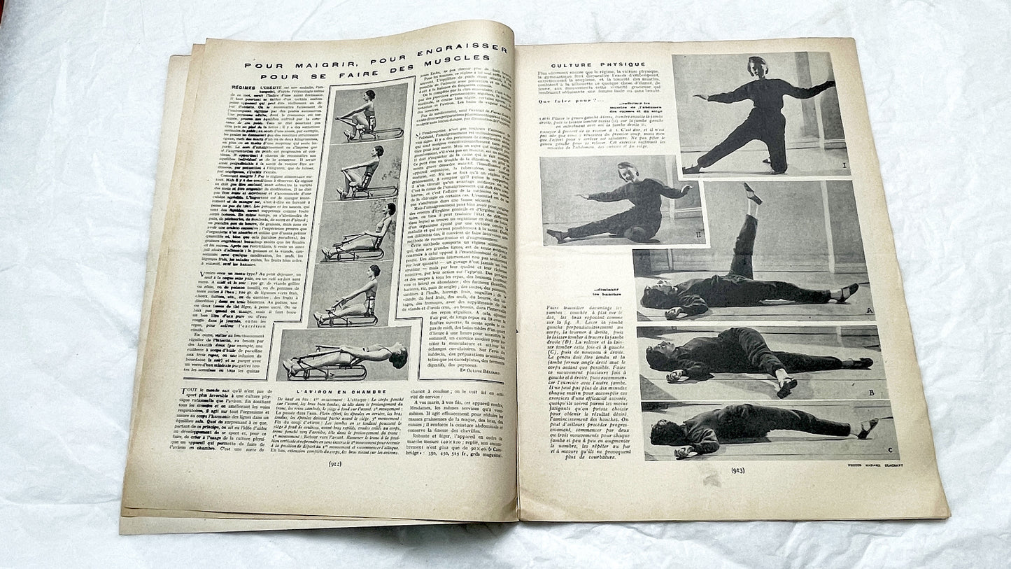 1930s - French Vintage Mode Pratique Magazine - Special Beauty Health Issue - Women's Fashion - Lifestyle - Historical Ephemera