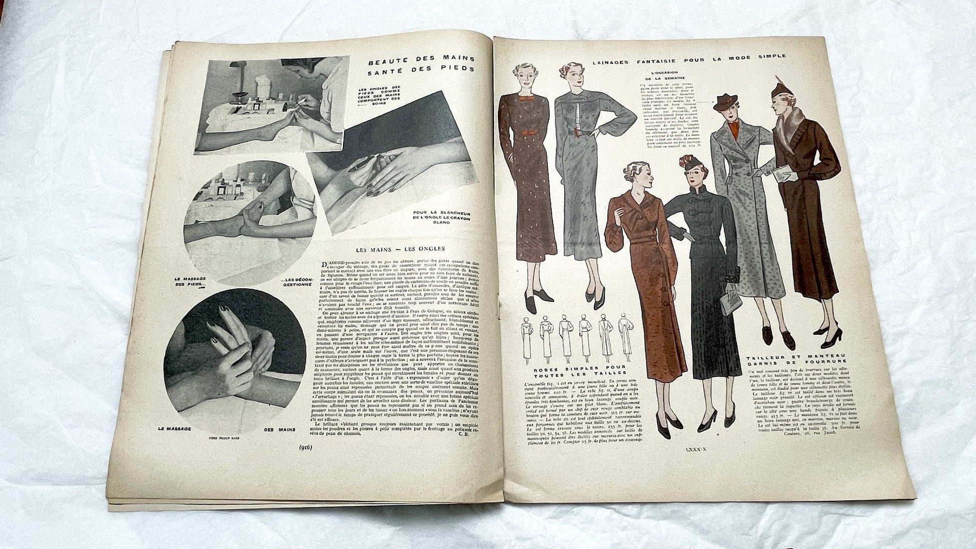 1930s - French Vintage Mode Pratique Magazine - Special Beauty Health Issue - Women's Fashion - Lifestyle - Historical Ephemera