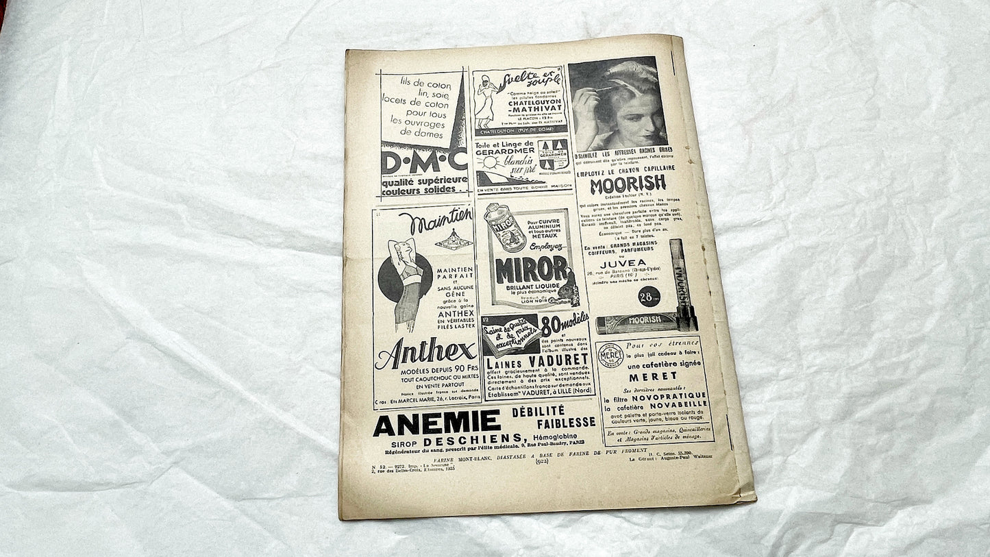 1930s - French Vintage Mode Pratique Magazine - Special Beauty Health Issue - Women's Fashion - Lifestyle - Historical Ephemera