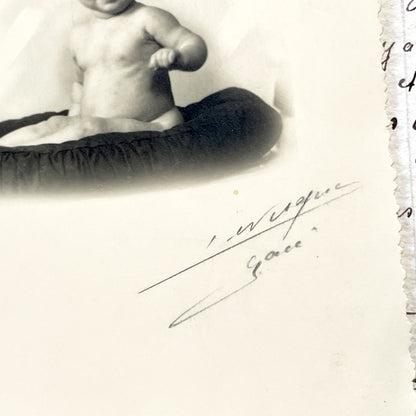 1900s - Vintage Black and White Baby Portrait - Charming Studio Photography - Adorable Infant on Cushion - Early 20th Century Childhood