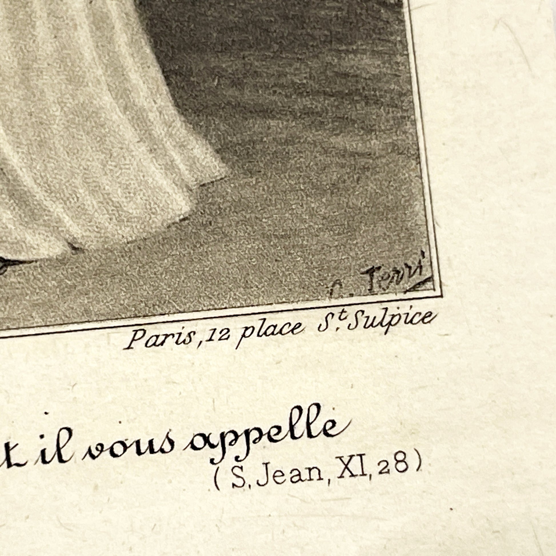 1900s - Antique French Religious Holy Card - Jesus Christ Knocking Door - Devotional Christian Art Print - Bouasse-Jeune Vintage Collectible