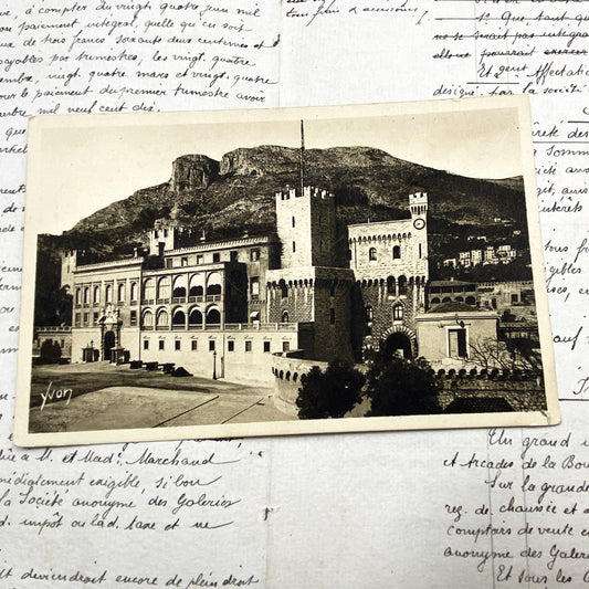 1930s - Historic Prince's Palace of Monaco Postcard - Vintage French Riviera Castle - Monte Carlo Heritage - Yvon Photographer