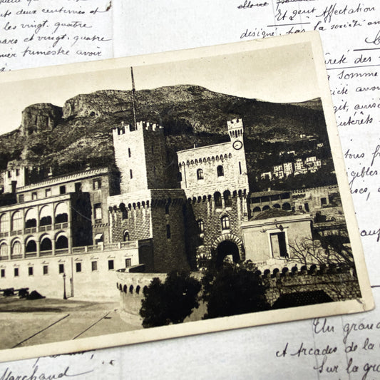 1930s - Historic Prince's Palace of Monaco Postcard - Vintage French Riviera Castle - Monte Carlo Heritage - Yvon Photographer