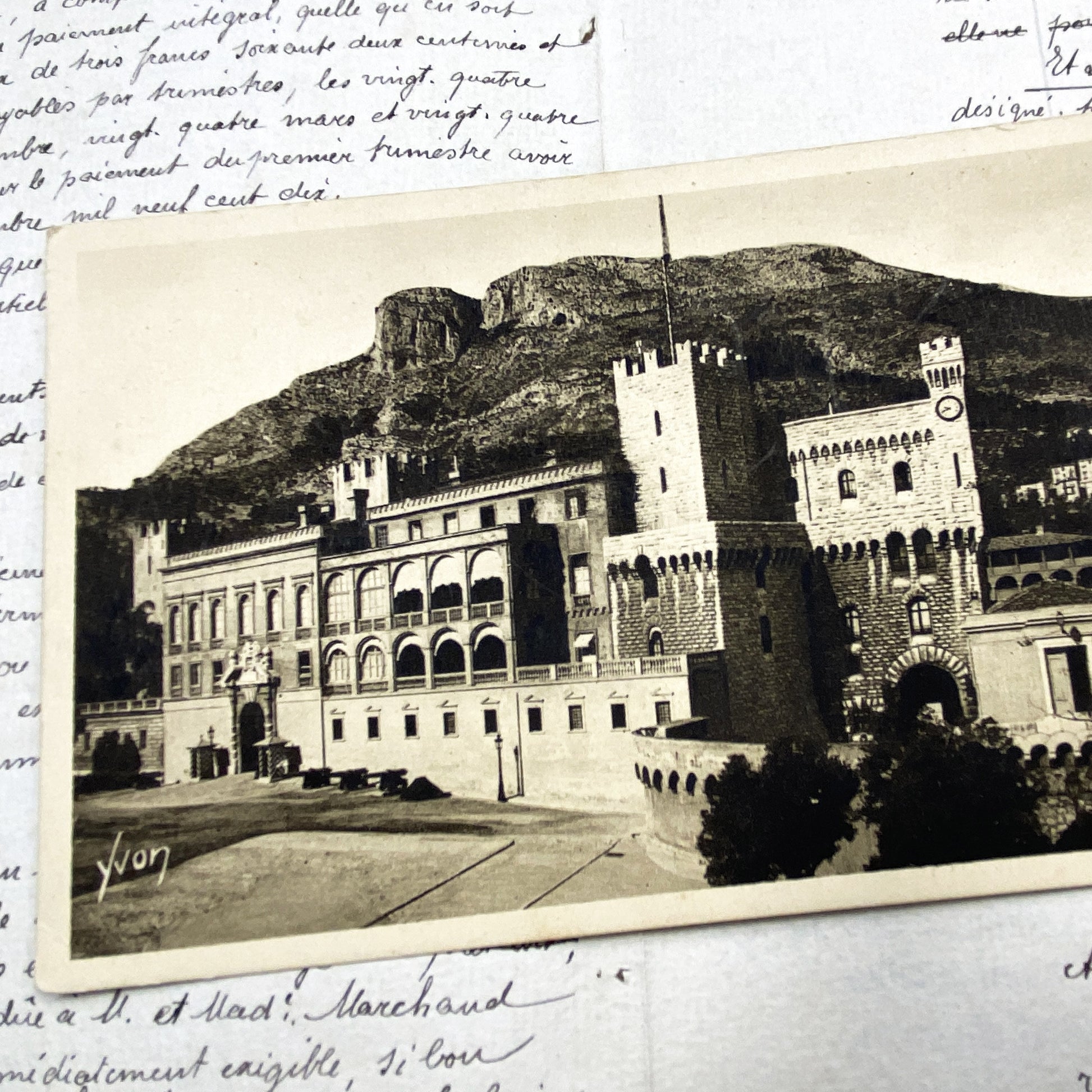 1930s - Historic Prince's Palace of Monaco Postcard - Vintage French Riviera Castle - Monte Carlo Heritage - Yvon Photographer