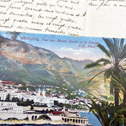 1910s - Monaco Monte Carlo Casino - Vintage Postcard - French Riviera Scenery - Palm Trees - Historical Travel Souvenir