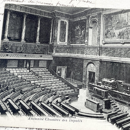 1910s - Versailles Chamber Of Deputies Vintage Postcard France - Congress Hall - Historic French Parliament Interior Print