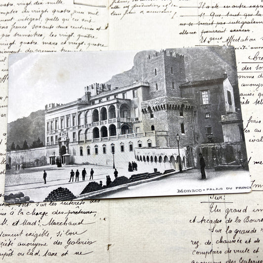 1900s - Vintage Monaco Prince's Palace Postcard - Historic French Riviera - Old World Charm - European Architecture - Grimaldi Residence
