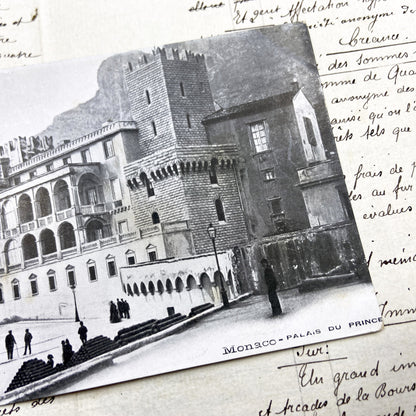 1900s - Vintage Monaco Prince's Palace Postcard - Historic French Riviera - Old World Charm - European Architecture - Grimaldi Residence