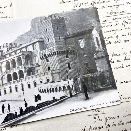 1900s - Vintage Monaco Prince's Palace Postcard - Historic French Riviera - Old World Charm - European Architecture - Grimaldi Residence