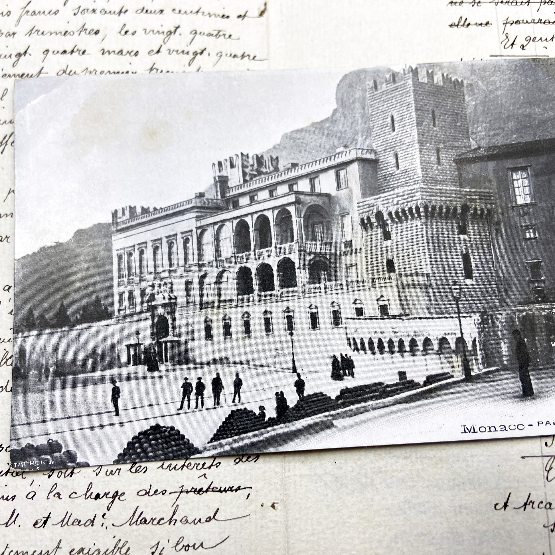 1900s - Vintage Monaco Prince's Palace Postcard - Historic French Riviera - Old World Charm - European Architecture - Grimaldi Residence