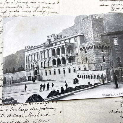 1900s - Vintage Monaco Prince's Palace Postcard - Historic French Riviera - Old World Charm - European Architecture - Grimaldi Residence