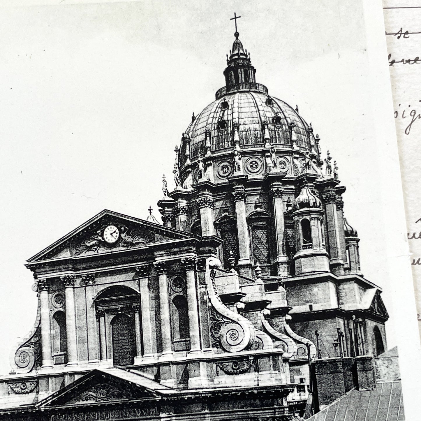 1930s - Vintage Paris Postcard - Val-de-Grace Church - Paris France - Historic Montmartre Architecture - Black White Photography