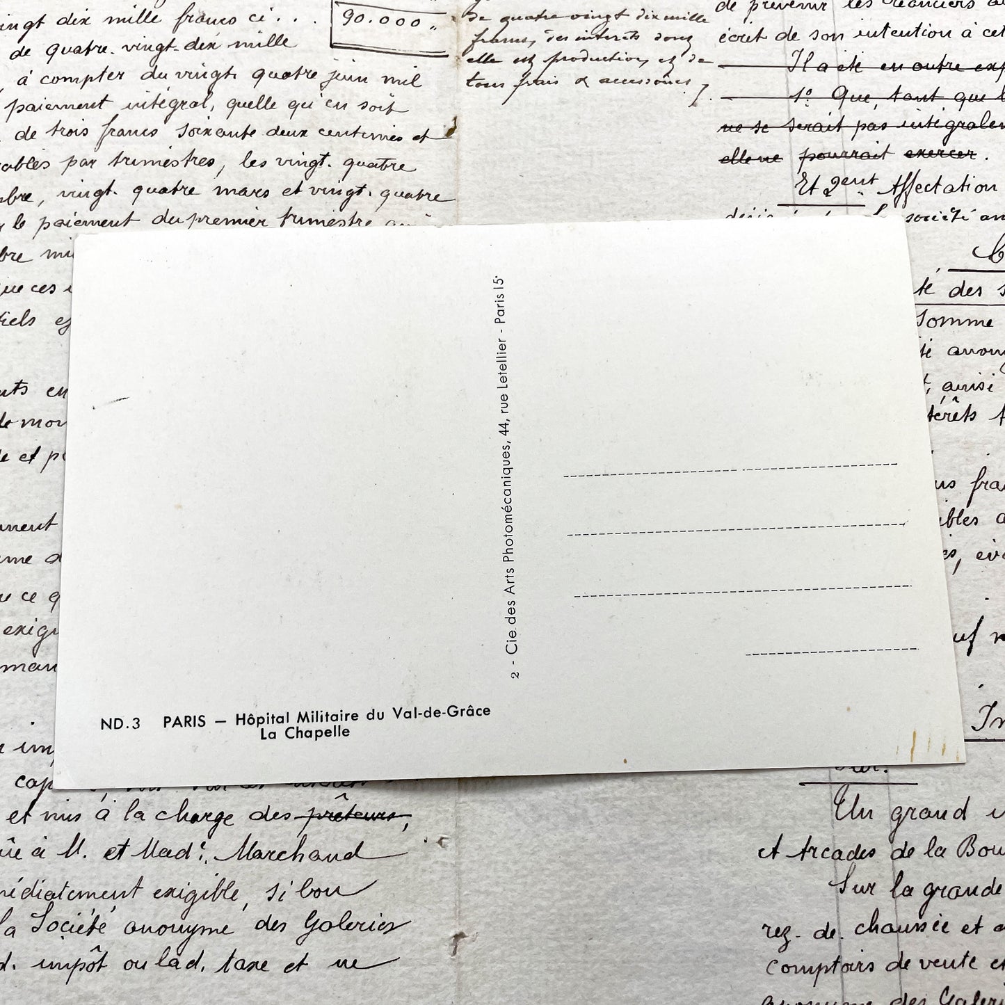 1930s - Vintage Paris Postcard - Val-de-Grace Church - Paris France - Historic Montmartre Architecture - Black White Photography