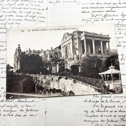 1910s - Monte Carlo Casino - Les Nouvelles Salles du Casino - Ornate Belle Époque Architecture - Monaco Riviera Landmark Vintage Postcard