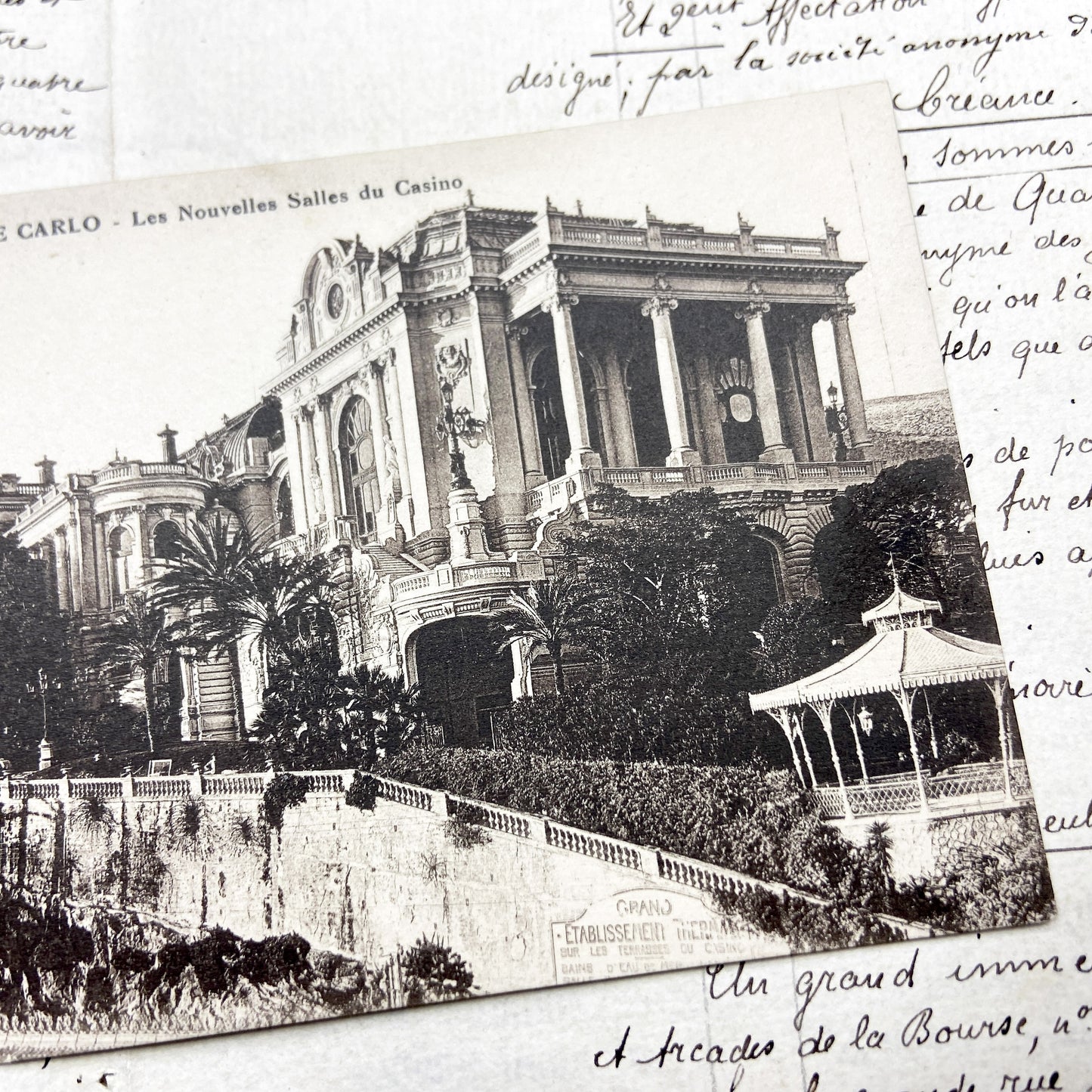 1910s - Monte Carlo Casino - Les Nouvelles Salles du Casino - Ornate Belle Époque Architecture - Monaco Riviera Landmark Vintage Postcard