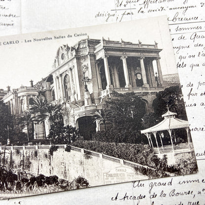 1910s - Monte Carlo Casino - Les Nouvelles Salles du Casino - Ornate Belle Époque Architecture - Monaco Riviera Landmark Vintage Postcard