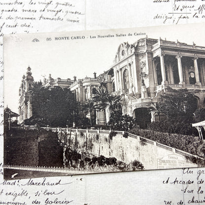 1910s - Monte Carlo Casino - Les Nouvelles Salles du Casino - Ornate Belle Époque Architecture - Monaco Riviera Landmark Vintage Postcard