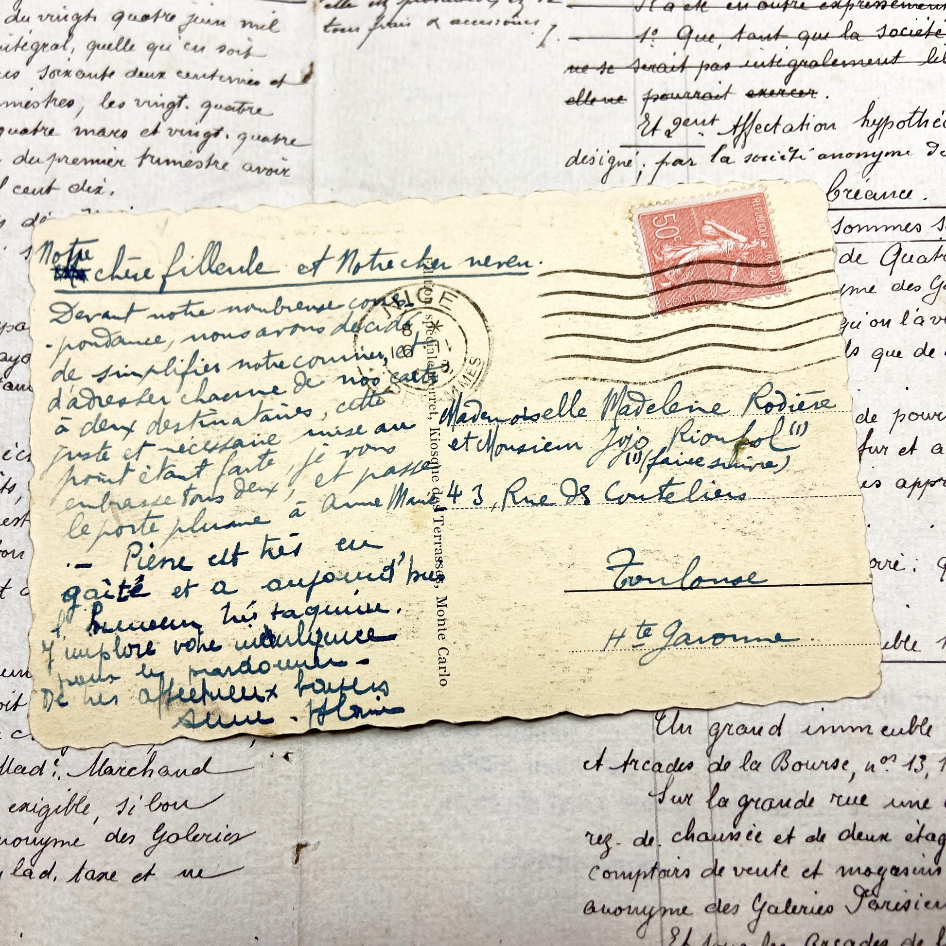 1920s - Vintage Postcard - Monaco Monte Carlo - Panoramic General View - French Riviera Travel Souvenir - Historic Cityscape Photography