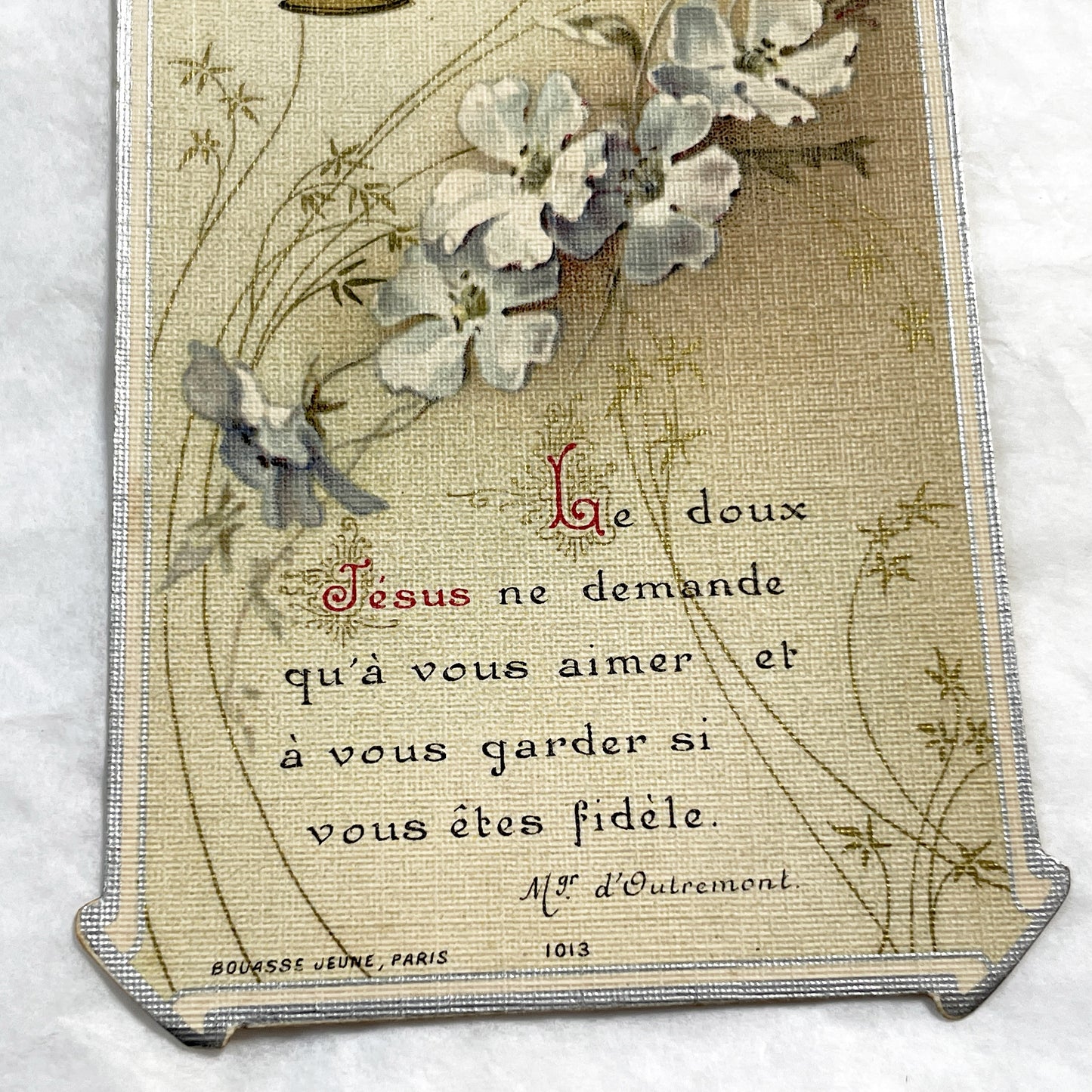 1900s - Antique First Communion Card - Religious Ephemera - French Catholic Souvenir - Vintage Holy Prayer Image